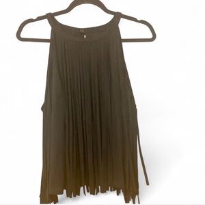 Idyllwind Black Fringe Sleeveless Blouse